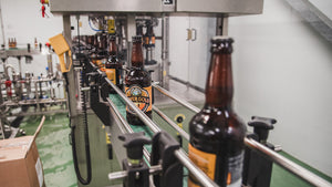 gower gold ale on brewery production line