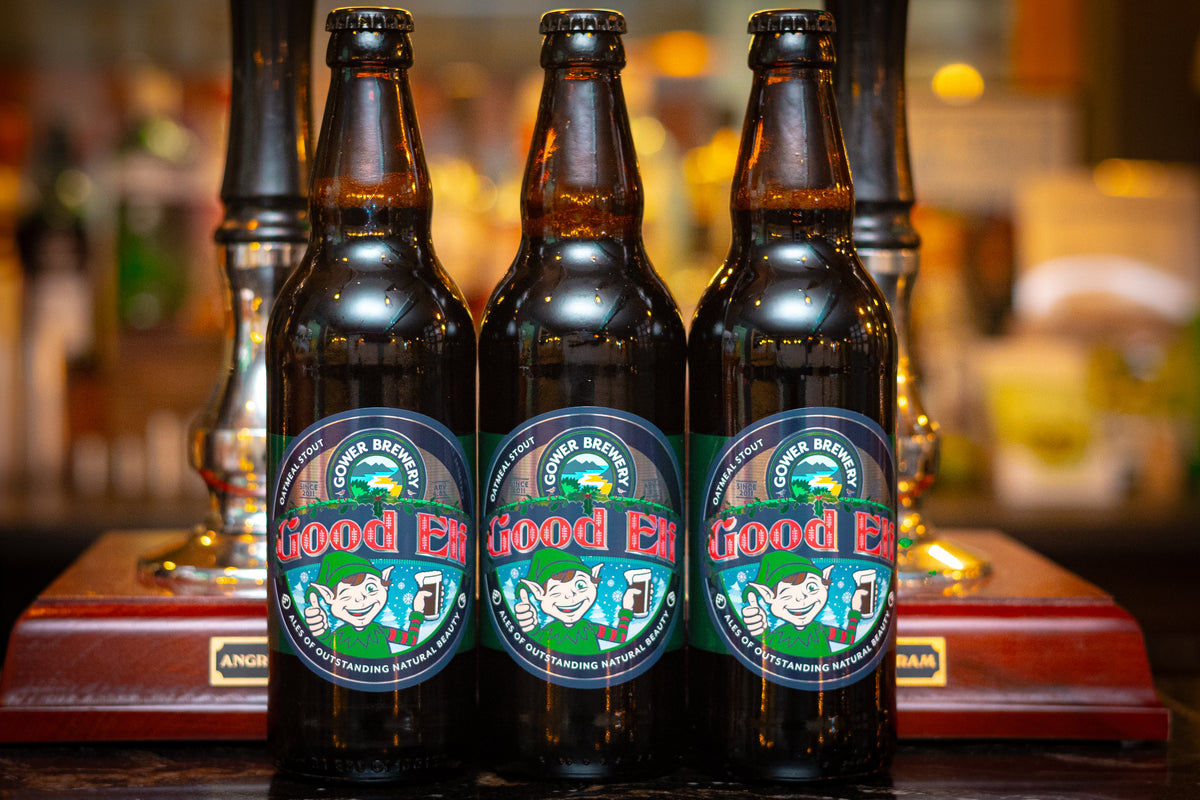 Good Elf Oatmeal Stout | Gower Brewery | 4.8% – Gower Brewing Company ...