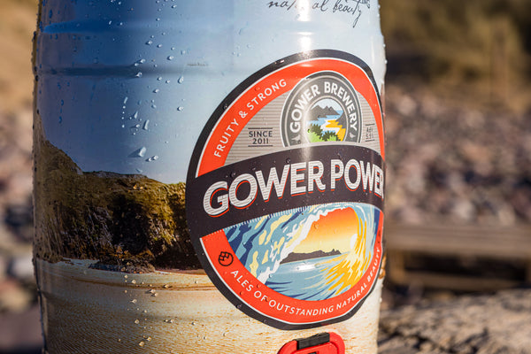 mini keg of beer gower power closeup