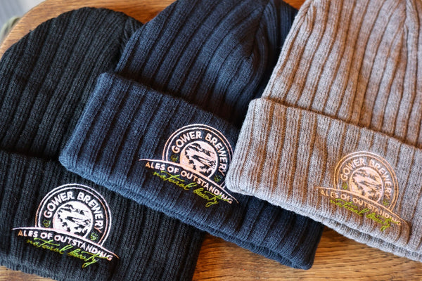 Gower Brewery Ribbed Knitted Beanies